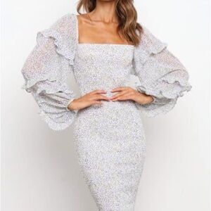 Petal & Pup White Lela Long Sleeve Dress